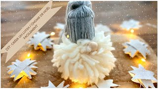 DIY  CREER FACILEMENT UN GNOME  LUTIN DE NOEL EN LAINE [upl. by Hinch]