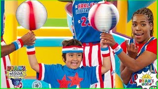 Ryan learns Trick Shots with Harlem Globetrotters on Ryans Mystery Playdate Episode [upl. by Simona]