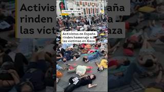 quotBombardeoquot en Madrid en apoyo a Gaza shors [upl. by Itnava]