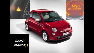 ფიატ 500 ზეთის მაჩენებლის განულება სბროსი fiat 500 oil reset ⚡️ [upl. by Ahsatin328]