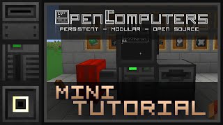 OpenComputers Mini Tutorial ENGLISH Setting up a computer v15 [upl. by Regdirb334]