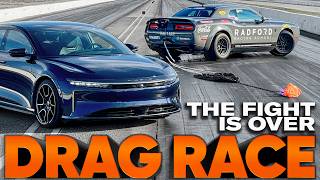 Quickest American Car Ever Demon 170 vs Lucid Sapphire VHT amp Asphalt — Cammisa Ultimate Drag Race [upl. by Aihsenat579]