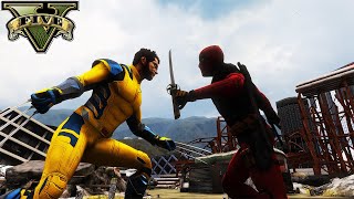 GTA 5  Deadpool vs Wolverine  Deadpool and Wolverine 2024 [upl. by Atiuqal116]