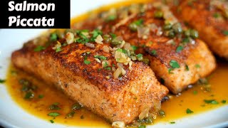 Here’s a New Way To Cook Salmon  Quick amp Easy Salmon Piccata [upl. by Goodyear597]