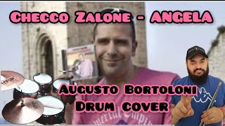 Checco Zalone  Angela  Augusto Bortoloni drum cover checcozalone comiciitaliani risate humor [upl. by Rolecnahc]