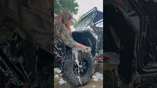 Shake amp bake are all clean and ready to get dirty again 😂 rzr offroading [upl. by Aicetel]