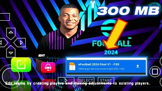 eFootball 2024 PSP Final V1  Version anglaise  Pas de texture Pas de texture  Transferts complets [upl. by Korns]