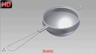 Strainer  Autodesk Inventor Tutorial [upl. by Gilbertine]