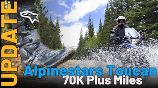 Alpinestars Toucan GTX Boot 70 plus thousand mile UPDATE [upl. by Stoddart863]