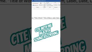 Cite a song in MLA format college study tutorial learn MLA citation writing research tryit [upl. by Htaek]