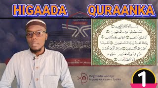 1 higaada suurada alfaatixa التهجي لسورة الفاتحة iska sax hada  maclin mustafa [upl. by Eniamrej]