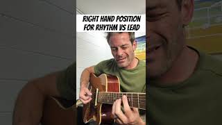 Rhythm vs lead Right Hand Position guitar lesson bluesmusic guitartricks guitarsolo acoustic [upl. by Mansur537]