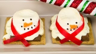 Melted Snowman Cookies Melted Snowman Smores from Cookies Cupcakes and Cardio [upl. by Ardnossac982]