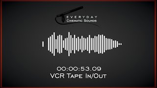 VHS Tape InOut of VCR  HQ Sound Effects [upl. by Dranal]