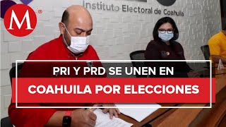 PRD y PRI registran coalición en Coahuila [upl. by Ialda]