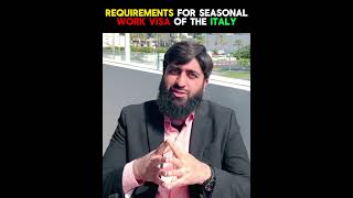 Requirements for Italy Seasonal Work Visa Italyvisa italy visa shorts [upl. by Dnalerb502]