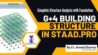 G4 Complete Structure Analysis with Foundation in STAADPro [upl. by Prestige]