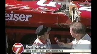 Ron Brown Miss Budweiser 1997 Seafair Hydroplane Crash [upl. by Lanfri]