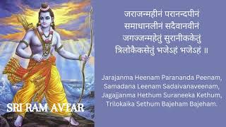 Shri Hari Stotram Vishnu Stotram Lyrics Hindi amp English  ft Dashavatar  श्री हरि स्तोत्रम् [upl. by Arocal168]