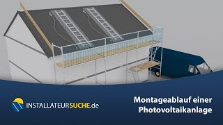 🇩🇪 Montageablauf einer Photovoltaikanlage [upl. by Burnight]