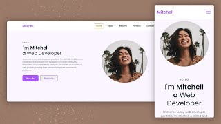 Design Your Personal Responsive Portfolio Website with HTML and CSS  Step by Step Guide [upl. by Keller]