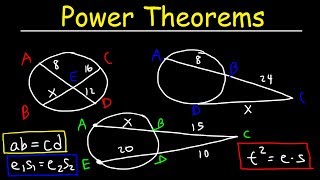 Power Theorems  Chords Secants amp Tangents  Circle Theorems  Geometry [upl. by Cherilyn]