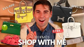 COME HERMES LUXURY SHOPPING WITH ME  RARE Birkin amp Kelly bags Birkin 25 Cargo [upl. by Eicrad]