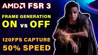 Forspoken 120FPS Capture  FSR 3  OFF vs ON Comparison  50 Play Speed  4K  RX 7900XTX [upl. by Earlene]