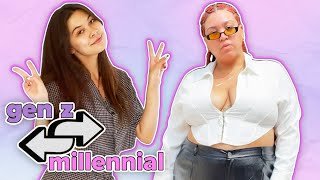 Gen Z Vs Millennial Style Swap Jazzmyne amp Mei [upl. by Carolin]