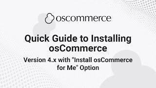 Quick Guide to Installing osCommerce Version 4x with quotInstall osCommerce for Mequot Option [upl. by Phillida]