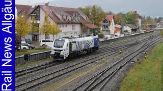 Die Stadler Euro9000 im Allgäu Lokomotion mit 2019 310 im Allgäu unterwegs  RNA Rail News Allgäu [upl. by Dorweiler672]