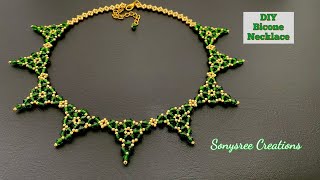 Triad Necklace  Fast and Easy Begginers Tutorial  Bicone Necklace [upl. by Henry]