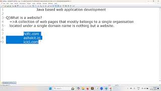 10 WEB APPLICATION DEVELOPMENT Part1 By LN RAO  04NOV24  Ashok IT [upl. by Meesak]