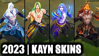 ALL KAYN SKINS SPOTLIGHT 2023  HEARTSTEEL Kayn Newest Skin  League of Legends [upl. by Rochus]