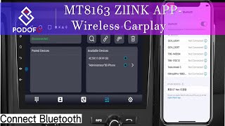 MT8163 Android 11 Double Din Car Stereo Radio A3212 ZlINK APP  Wireless Carplay Connection Method [upl. by Anna-Maria]