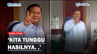 Full Pernyataan Prabowo Usai Mencoblos di TPS Hambalang [upl. by Aynotan]