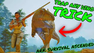 A TRAP THAT WORKS ON ALL DINOS In Ark Survival Ascended [upl. by Aseeral971]