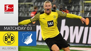 Haaland Shines in Crazy Last Minutes  Borussia Dortmund  TSG Hoffenheim 32  All Goals  MD 3 [upl. by Zeni908]