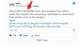 GATE Admit Card Out 2024  Link How to Download Hall Ticket at gate2024iiscacin [upl. by Mortimer]
