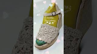 sandalias tejidas en crochet modelo Xinena [upl. by Vachel]