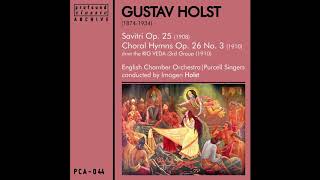 Gustav Holst and Purcell Singers  Choral Hymns from the Rig Veda  Hymn to the Waters [upl. by Aniehs722]