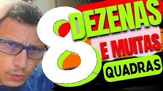 MEGASENA Tudo sobre número de quadras JOGANDO com 8 dezenas [upl. by Hayashi]