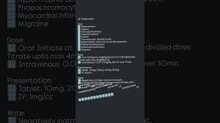 48 Propranolol Drugs uses side effects and doses medical pharmacy medicaleducation mbbs neet [upl. by Gintz]