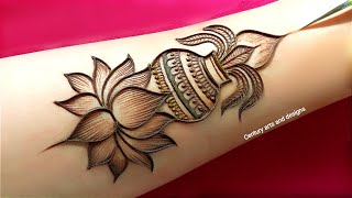 Navratri special mehndi design  easy arabic mehndi design  simple mehndi  mehndi design  mehndi [upl. by Wisnicki]