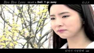 BEAST amp BTOB  Bye Bye Love MV When A Man Loves OST ENGSUB  Romanization  Hangul [upl. by Benedicta108]