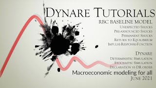 RBC Baseline Model in Dynare Deterministic vs Stochastic Simulations [upl. by Yatnuahc]