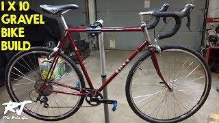 Building 1X Gravel Bike From Road Bike 2X7 to 1X10 Conversion [upl. by Ahsekahs520]