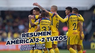 RESUMEN Club América 22 Pachuca  Todos los goles de la J2 CL18 Liga MX [upl. by Yelraf]