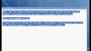 Como crear un foro con phpBB en 7 minutos [upl. by Retsevlis]