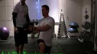 Medicine Ball Twisting Lunges Med Balls Exercise [upl. by Gathard]